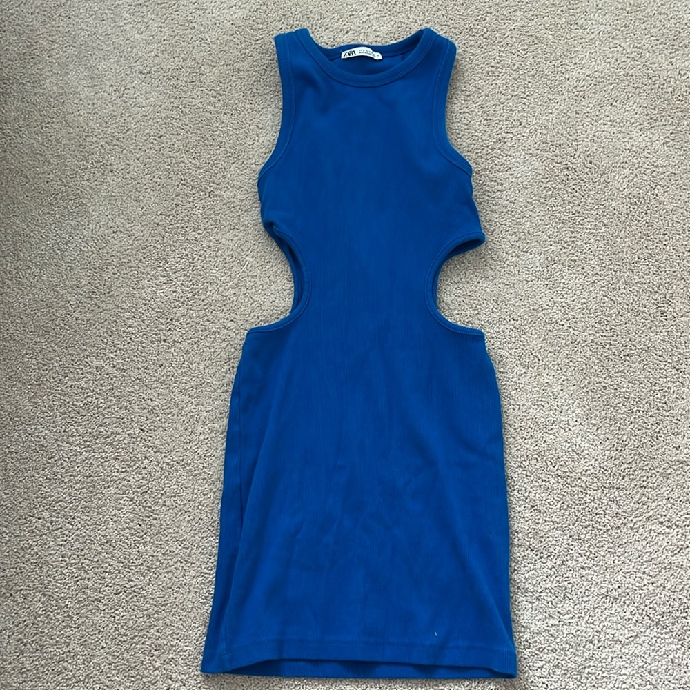Zara blue mini dress